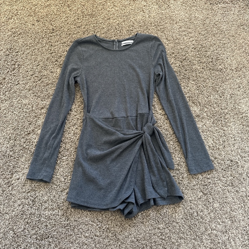 Urban Outfitters Gray Long Sleeve Jumpsuit